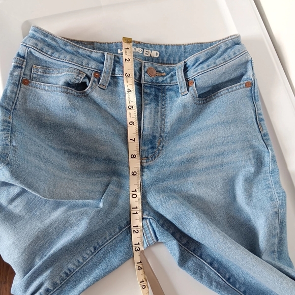 Lands'end women's high rise Straight Recover Denim Jeans Ligh Blue Wash sz 6. - Picture 11 of 17